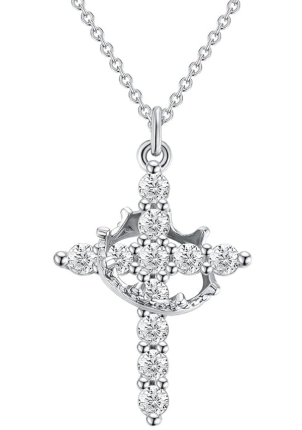 Jesus Crown Cross Necklace - Image 6