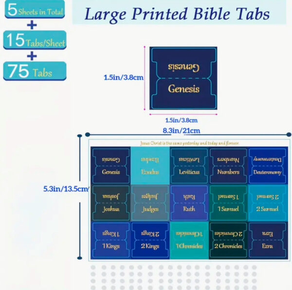 Royal Blue Bible Tabs - Image 3