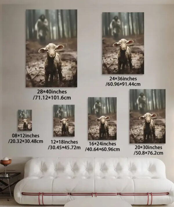 Jesus & Lamb Canvas Wall Art - Image 4