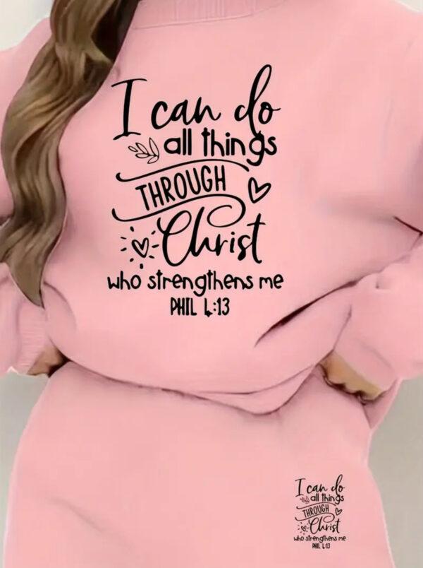 I Can Do All Things Through Christ Hoodie Set - Image 4