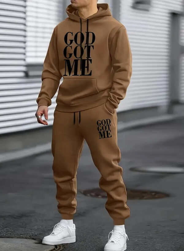 GOD Got Me Men's Hoodie Set - Image 2